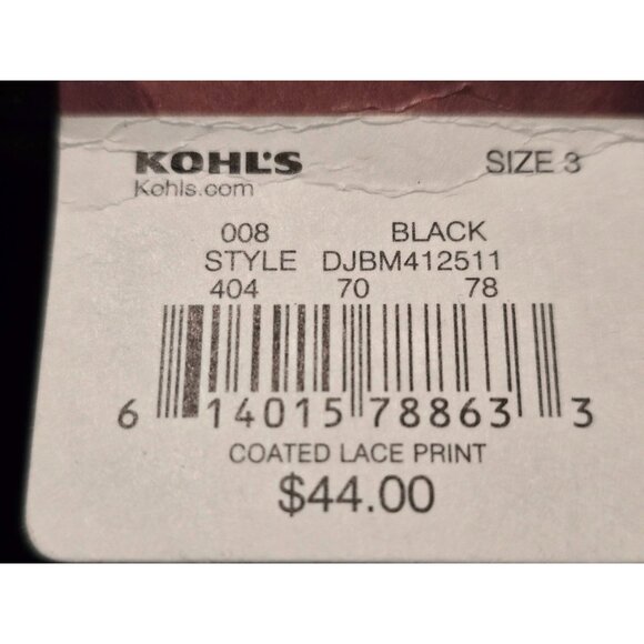 Mudd Black Coated Lace Print Jeggings Size 3 - Picture 3 of 8